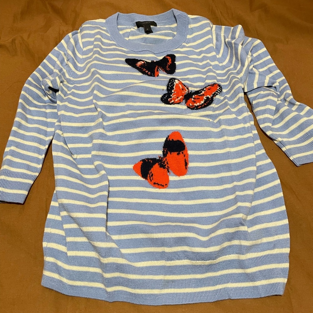 j crew butterfly wool sweater
